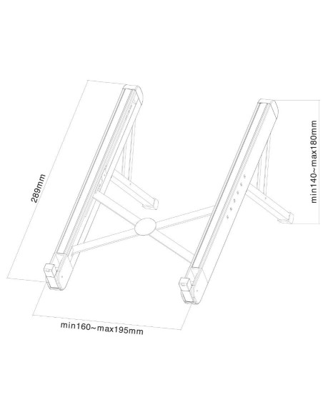 Stand laptop NM 11-17" aluminiu
