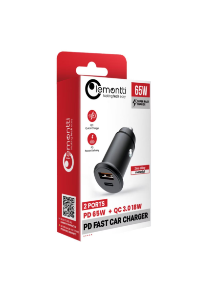 Incarcator auto Lemontti 65W, negru
