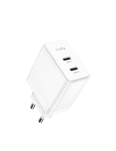 CUDY 2-Port 40W USB-C Charger EU Plug
