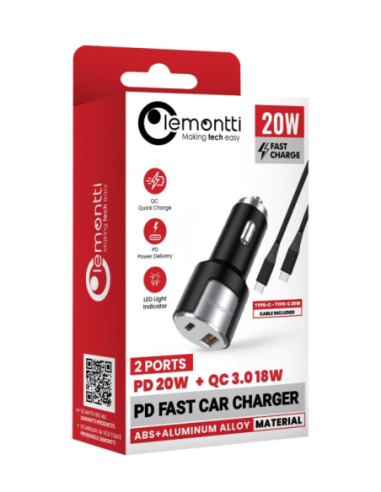 Incarcator auto Lemontti 20W, negru