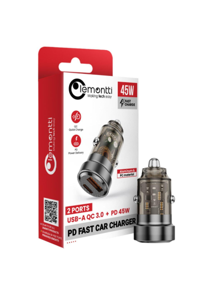 Incarcator auto Lemontti 45W, negru