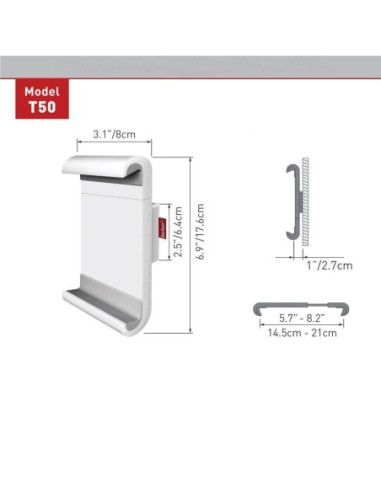 Suport tableta perete Barkan 7-12" 360°