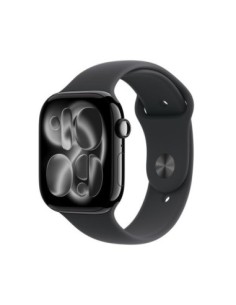AW S11 46 GPS JetB Alum Black Band S/M