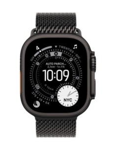 AW BAND 49MM TITANIUM MILANESE BLACK L