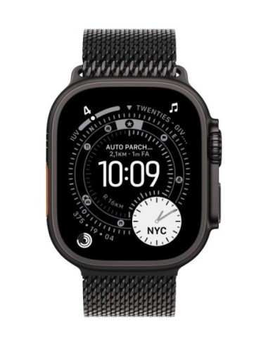 AW BAND 49MM TITANIUM MILANESE BLACK L