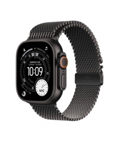 AW BAND 49MM TITANIUM MILANESE BLACK S