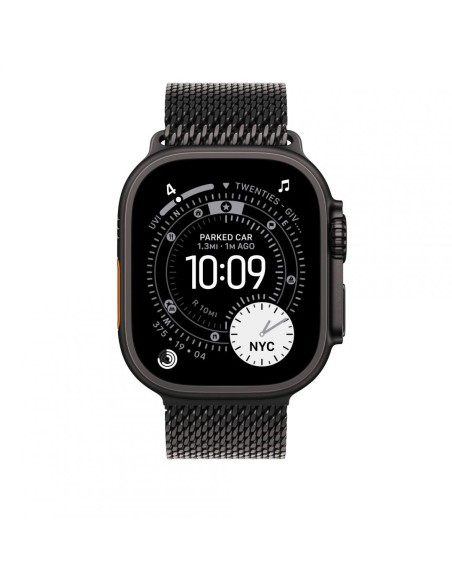 AW BAND 49MM TITANIUM MILANESE BLACK S