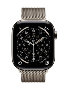 AW BAND 46MM MILANESE NATURAL M/L