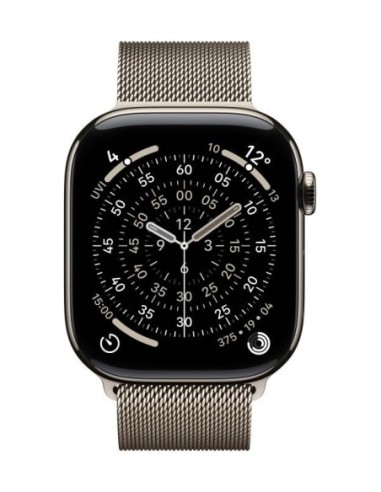 AW BAND 46MM MILANESE NATURAL M/L