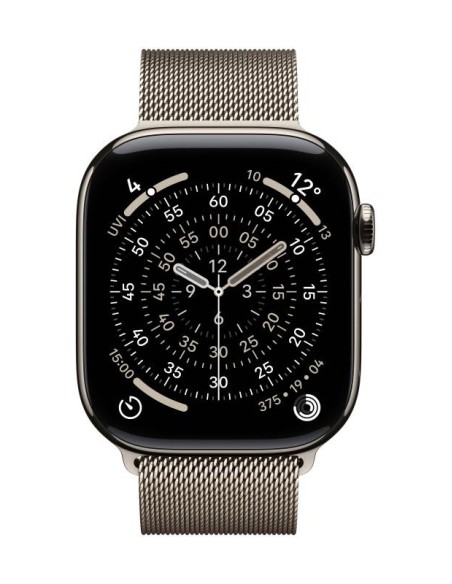 AW BAND 46MM MILANESE NATURAL M/L