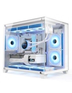 Carcasa 1STPLAYER Gaming MV6 TP WHITE