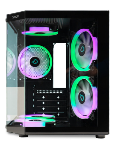 Carcasa Spacer Aquarium, mATX, ARGB fan