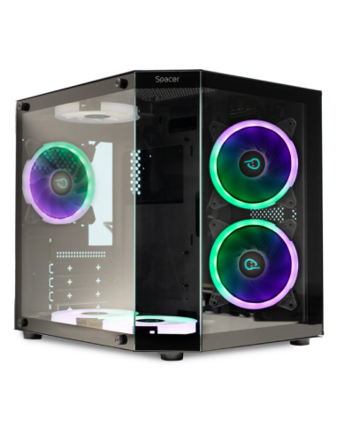 Carcasa Spacer Aquarium, mATX, ARGB fan
