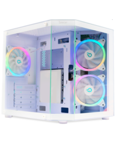 Carcasa Spacer Aquarium, mATX, ARGB, WH
