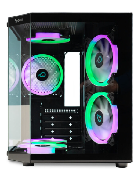 Carcasa Spacer Aquarium, mATX, ARGB fan