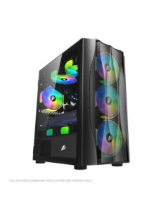 Carcasa 1STPLAYER Gaming X3-M-4F1-BK