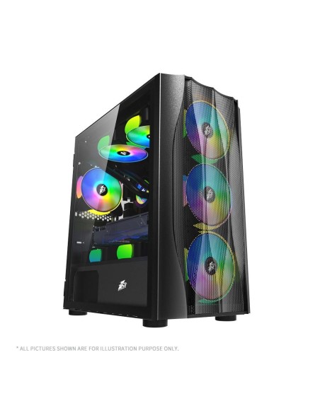 Carcasa 1STPLAYER Gaming X3-M-4F1-BK