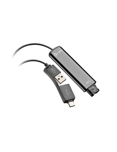 Poly DA75 USB to QD Black Adapter TAA