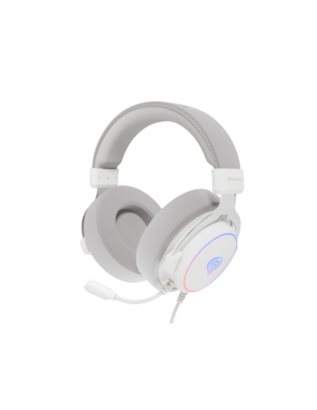 Casti cu fir Genesis Neon 764 alb