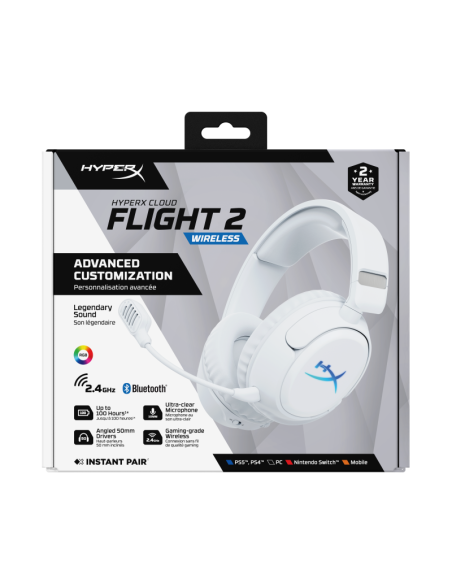 HyperX Cloud Flight 2 WL WHT GAM HS