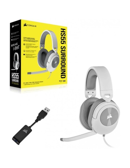 Corsair HS55 Surround Headset, White, Jk