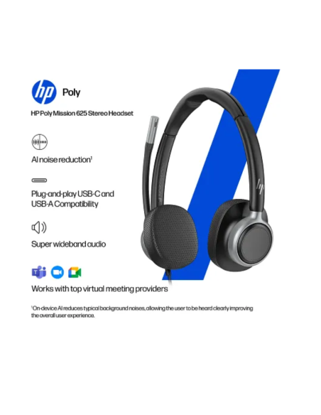 Poly Mission 625Stereo USB Wired Headset