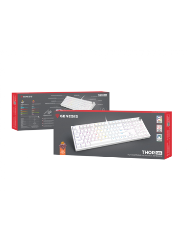 Tastatura Genesis Thor 404 P alb