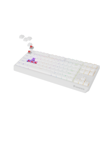 Tastatura WS Genesis Thor 230 TKL R alb