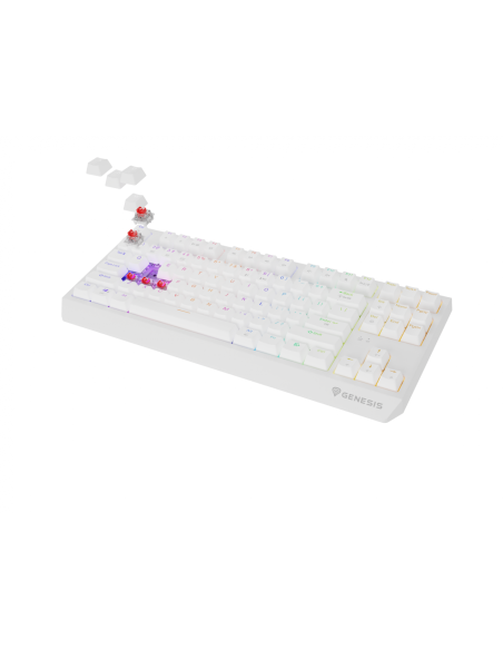 Tastatura WS Genesis Thor 230 TKL R alb