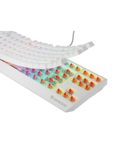 Tastatura WS Genesis Thor 230 TKL R alb