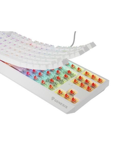 Tastatura WS Genesis Thor 230 TKL R alb