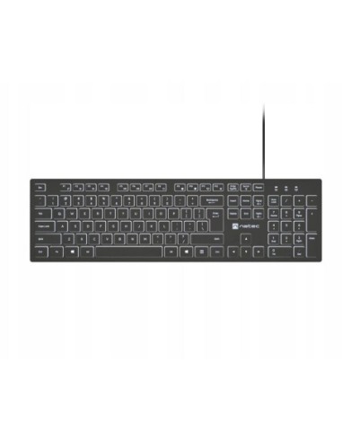 Tastatura Natec Herring Slim, negru/alb