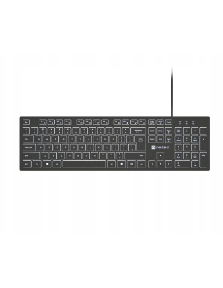 Tastatura Natec Herring Slim, negru/alb