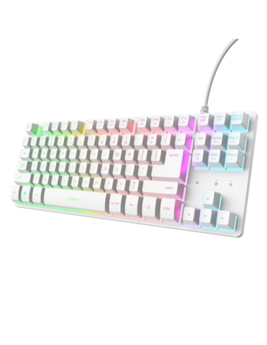 Tastatura Trust GXT833W Thado TKL, alb