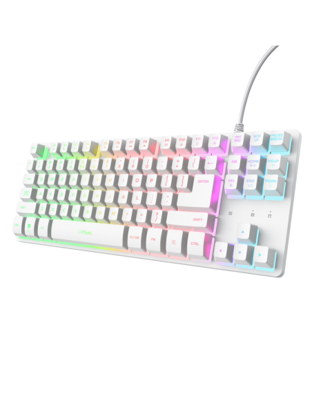 Tastatura Trust GXT833W Thado TKL, alb