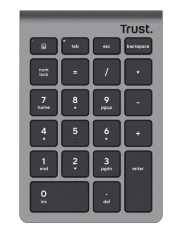 Tastatura Trust numerica Xalax WS, gri