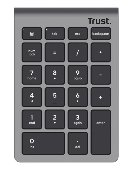 Tastatura Trust numerica Xalax WS, gri