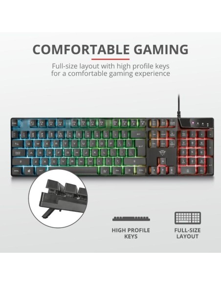 Tastatura Trust GXT 835 Azor cu fir, ng