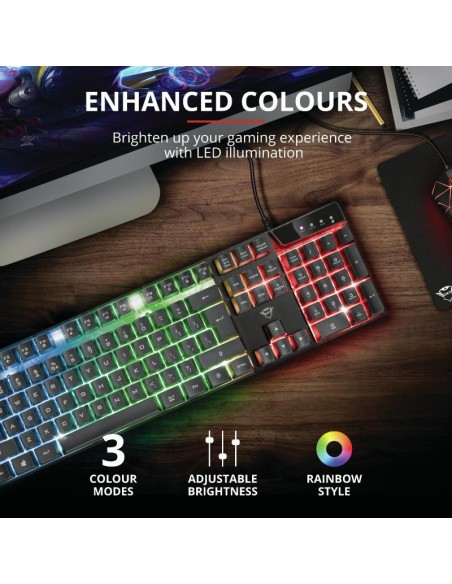 Tastatura Trust GXT 835 Azor cu fir, ng