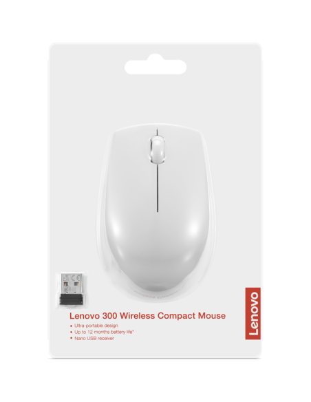 Lenovo 300 Wireless Compact Mouse Grey