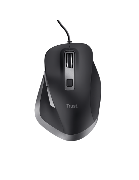 Mouse Trust Fyda cu fir 5000 DPI, negru