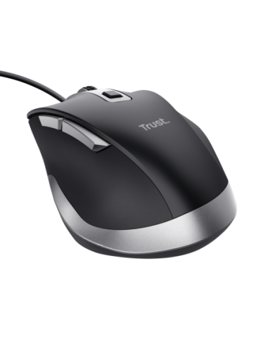 Mouse Trust Fyda cu fir 5000 DPI, negru