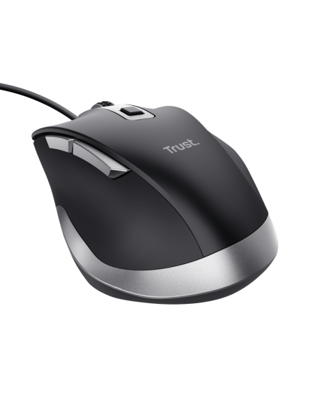 Mouse Trust Fyda cu fir 5000 DPI, negru