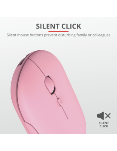 Mouse Trust Puck 1600 DPI, roz