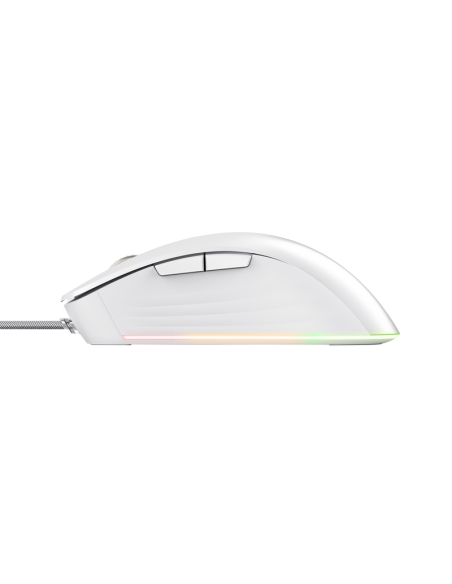 Mouse Trust GXT924W YBAR+ 25600 DPI, alb