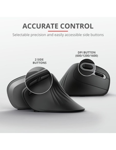 Mouse Trust Verro Ergonomic 1600 DPI, ng