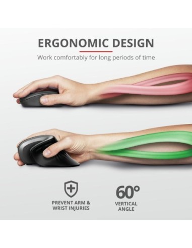 Mouse Trust Verro Ergonomic 1600 DPI, ng