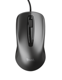 Mouse Trust cu fir optic, negru