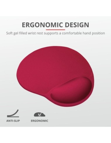 Mousepad cu gel Trust Bigfoot rosu