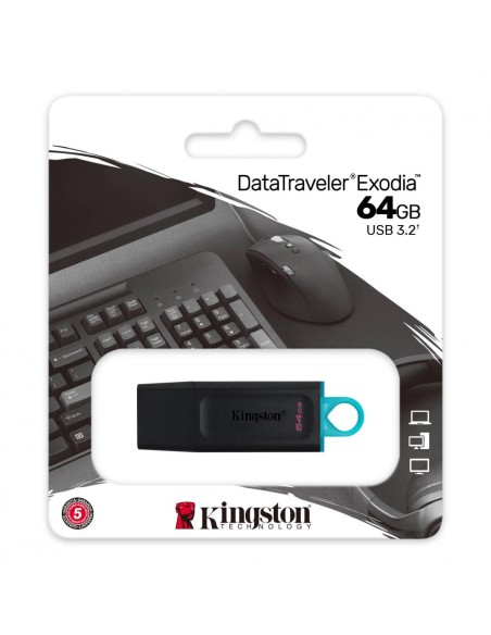 KS USB 64GB DATATRAVELER EXODIA 3.2 BK/T
